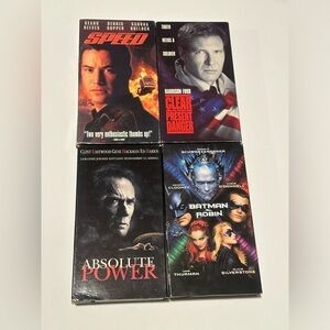 A Collection of VHS Action Movies